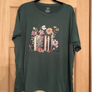 SHEIN Dark Green Curve T-Shirt